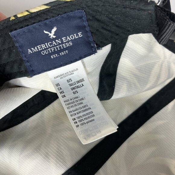 American Eagle 5 Panel Leaf Print Adjustable Hat - Picture 7 of 7